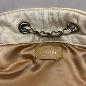 CHANEL Metallic Melrose Jersey tote